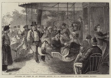 Pictures of Paris by an English Artist, IV, a Merry-go-Round in the Champs Elysees